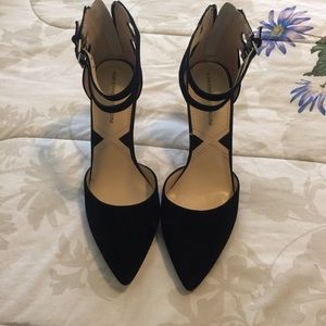 d'orsay ankle-strap heels